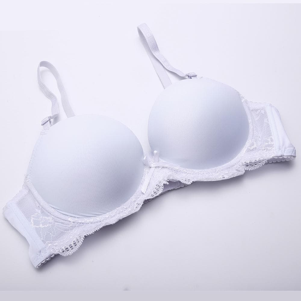 Women Sexy Bras Plus Size Lace Bralette Girls Fashion Bra Push Up Bra Women Underwear Brassiere 34B white