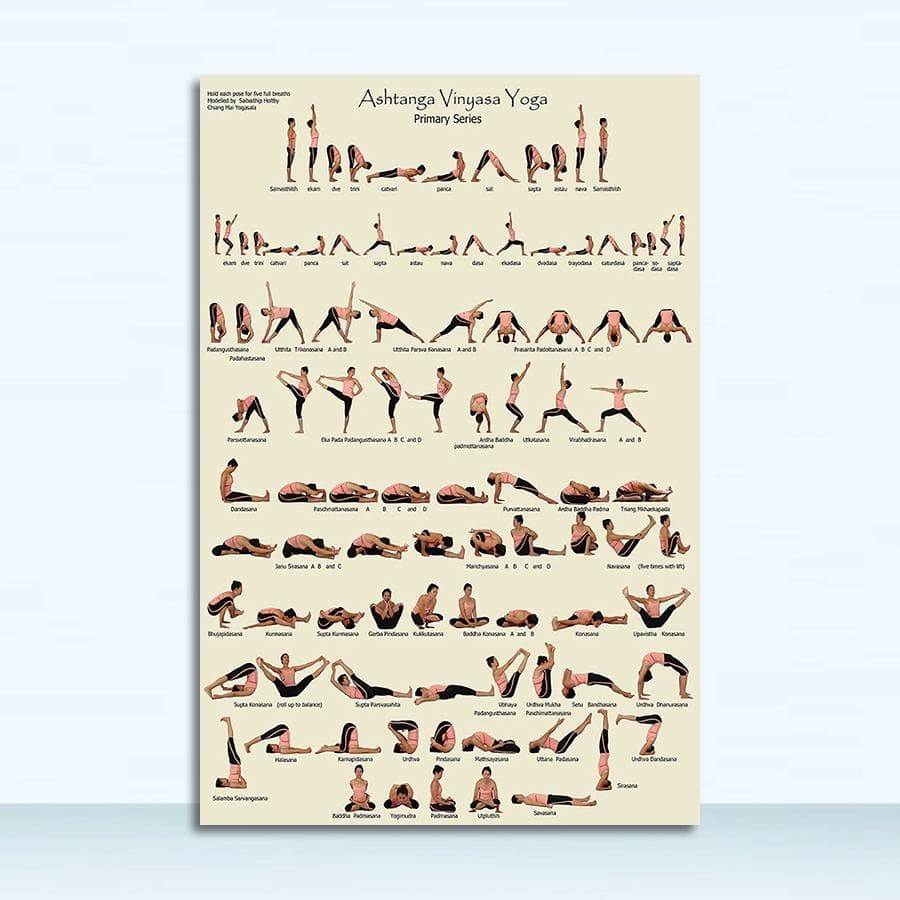 art Decorative Picture Canvas Painting For Living Room Home Decor Unframed Yoga Ashtanga Primary Series Posters and Prints Wall 60x90cm No Frame