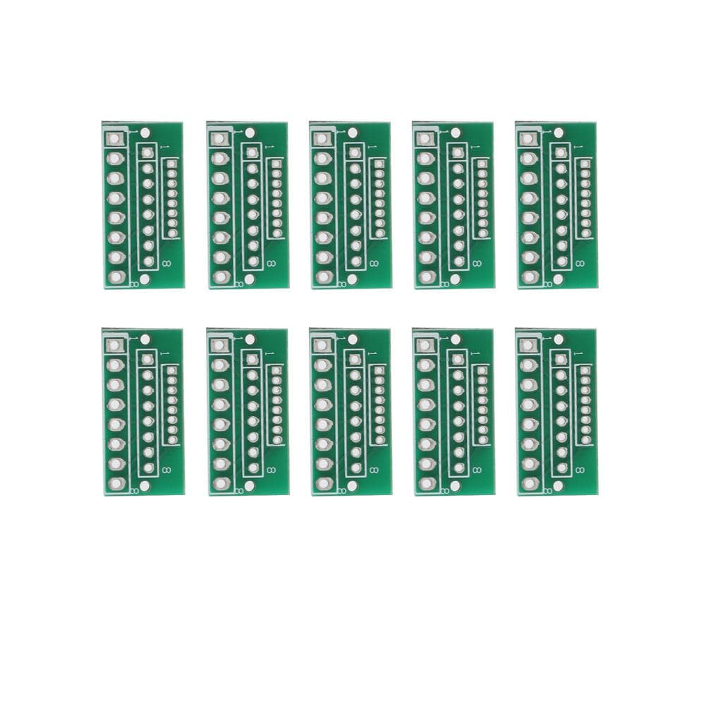 10pcs 1.27MM 2.0MM 2.54MM 8 Pin 3 Row 24 Holes Adapter Board for Wireless Modules