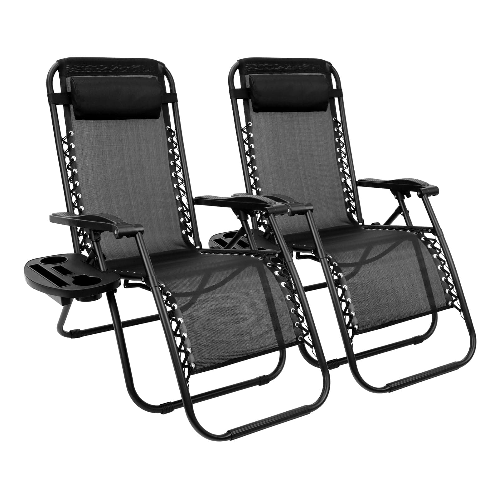 CampWild Outdoor Chair Recliner Folding Outdoor Chair with Ottoman Stepless Angle Adjustment Lightweight Load Capacity 120kg No Assembly Required Zero