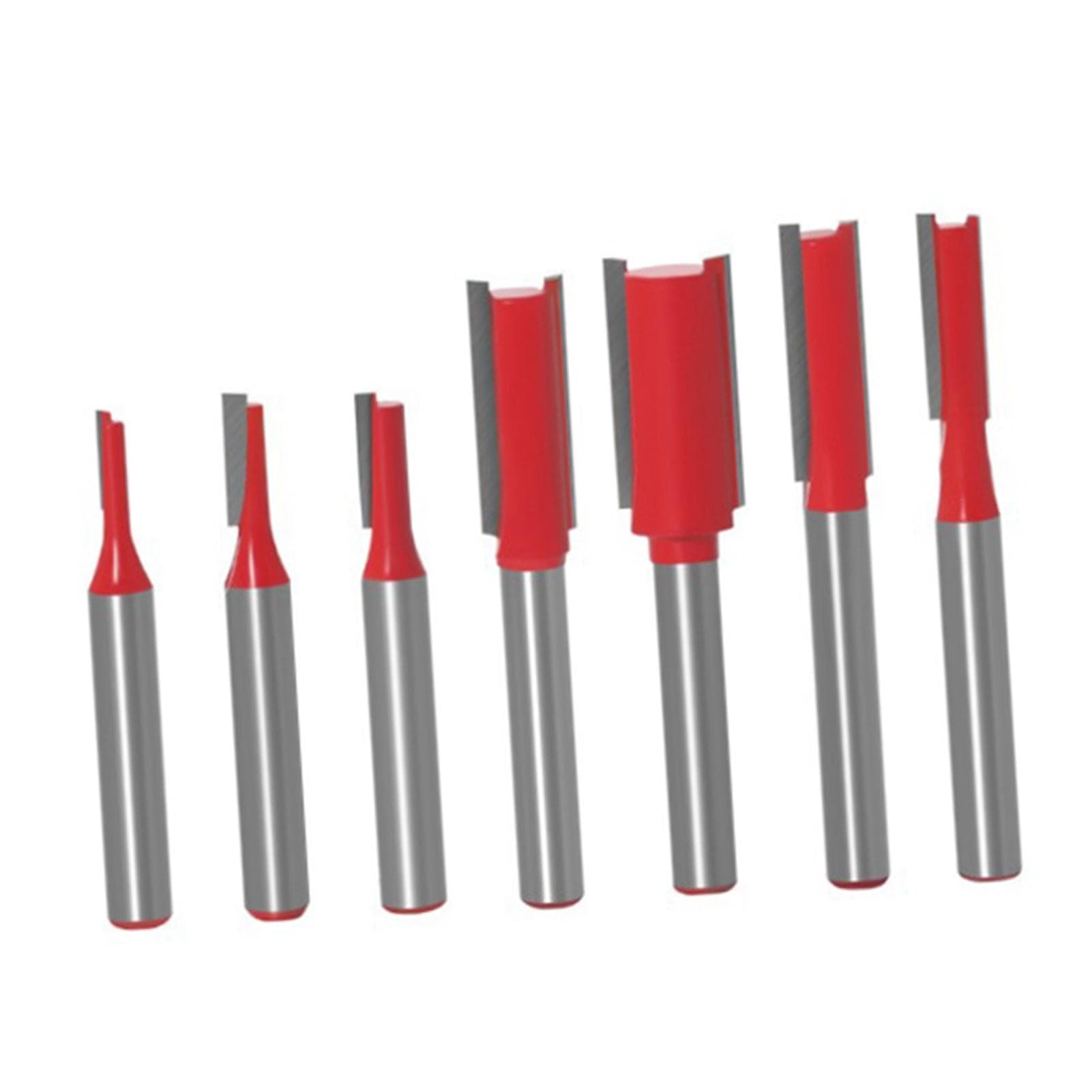 7 Pcs Router Bit Set 14 Shank Alloy Carbon Steel High Strength Hardness Woodworking Router Bit