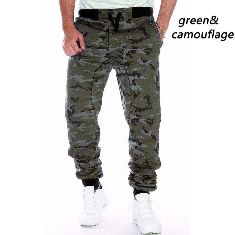 Hip-hop Men's Casual Pants Cotton Trousers Fashionable Urban Loose Mid-waist Pants L green