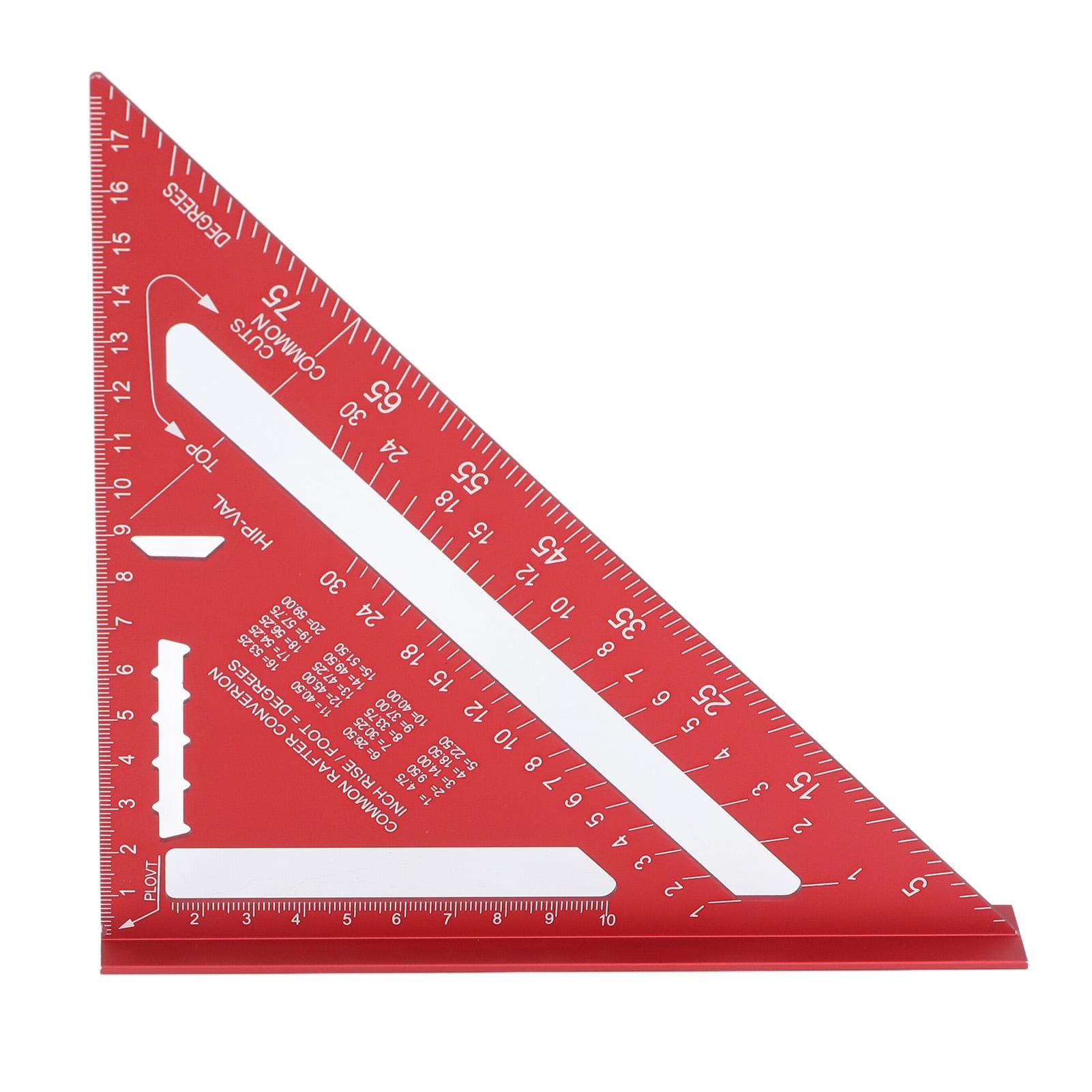 7 Inch Rafter Square Aluminum Alloy Double Scale 45 90 Degree Triangle Ruler Angle Ruler Carpenter