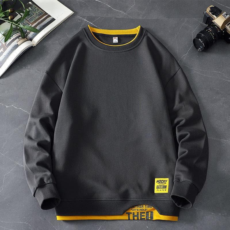 8XL Large sizes Fashion Sweater Men's Autumn and Winter Sweater Men's Plus Size Tops Couples Wear Sports Loose Pullovers 5XL dark grey