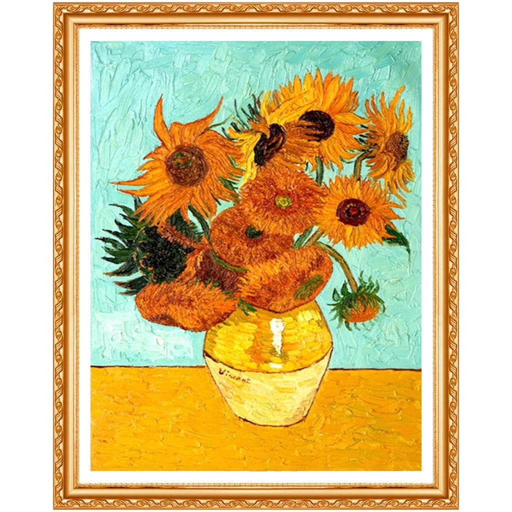 Diamond Flower Picture of Rhinestones Handicraft Diamond Embroidery Handmade Gift Van Gogh Sunflower 20X30CM