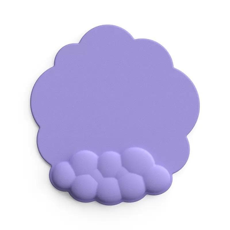 Mouse Pad with Wrist Rest Keyboard Cloud Anti-slip Memory Foam Desktop Office Gamer Mouse Wrist Rest purple
