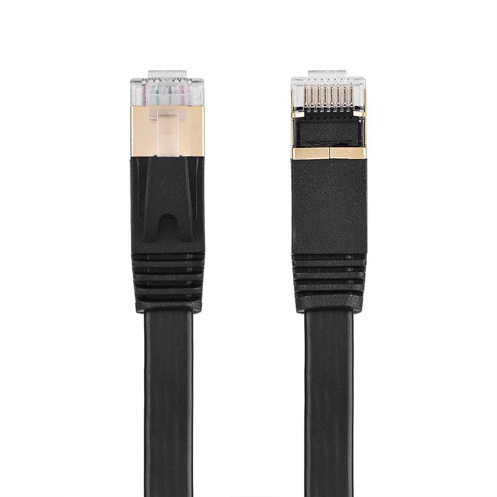 CAT7 RJ45 600MHz Patch Shielded Lan Network Cable Flat Ethernet Cord 15m 5M