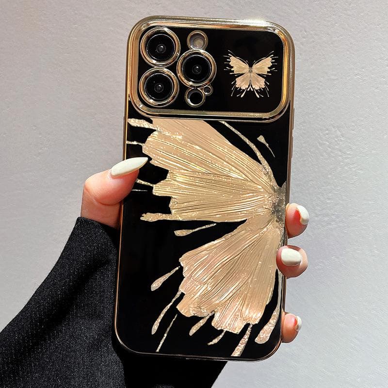 Large Window Plating Is Suitable for Apple 15PRO Butterfly Starry Sky Mobile Case IPhone XR/13 Bracelet Soft Protection Case Apple 15PROMAX