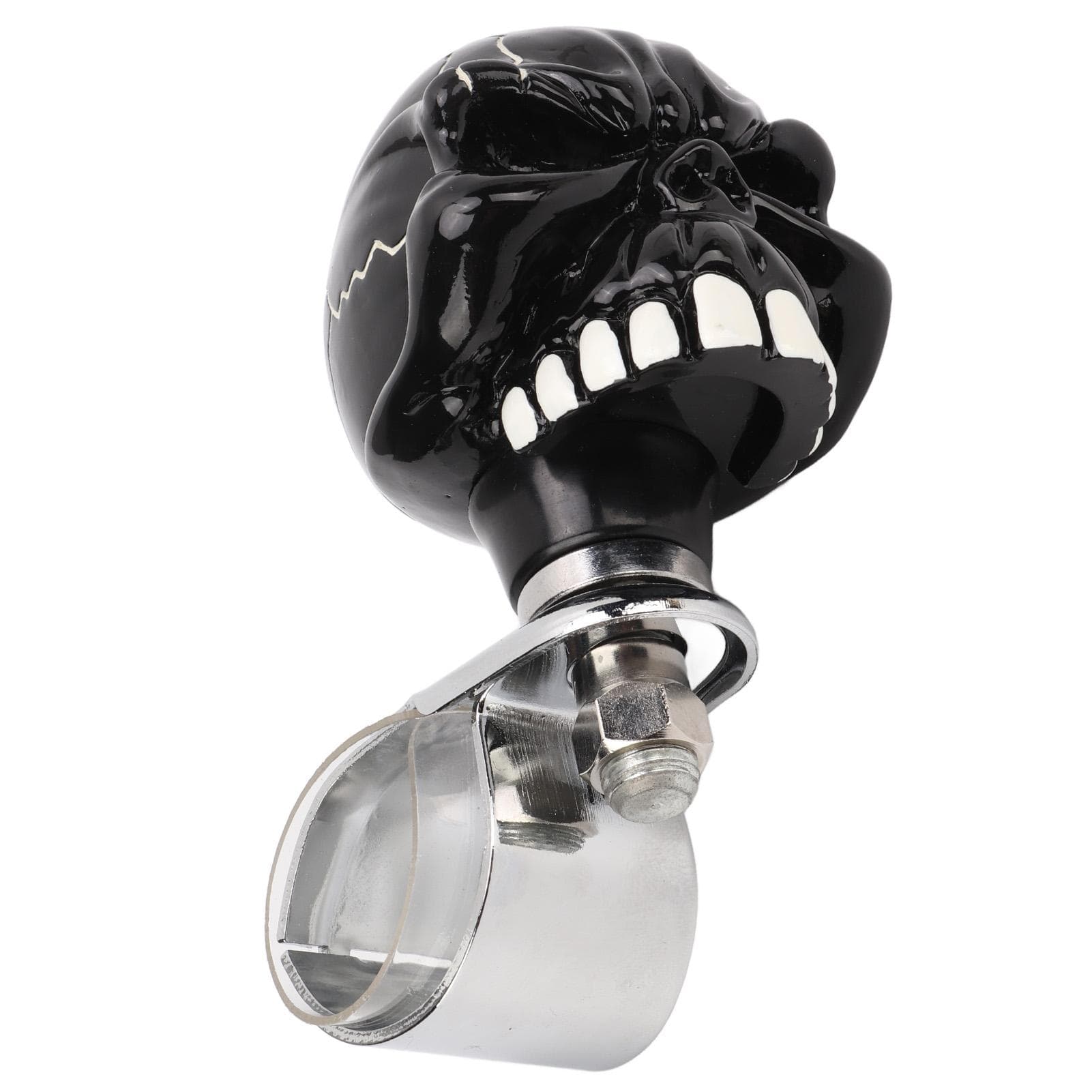 Steering Wheel Spinner Knob Skull Shape Universal Power Handle for Cars Trucks Tractors BoatsYellow black