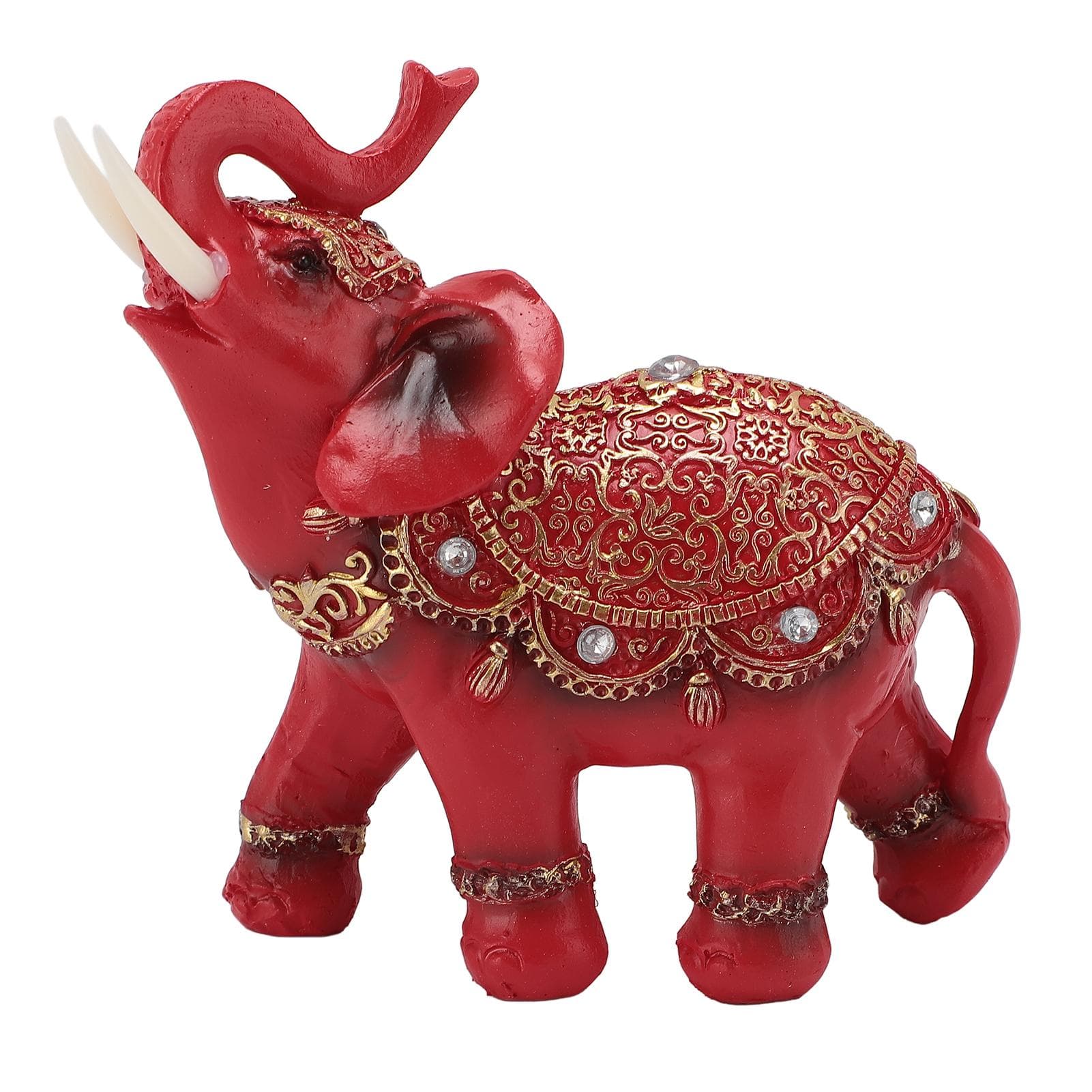 Elephant Statue Wealth Lucky Feng Shui Elephant Figurine Home Decor House Warming Present TV L