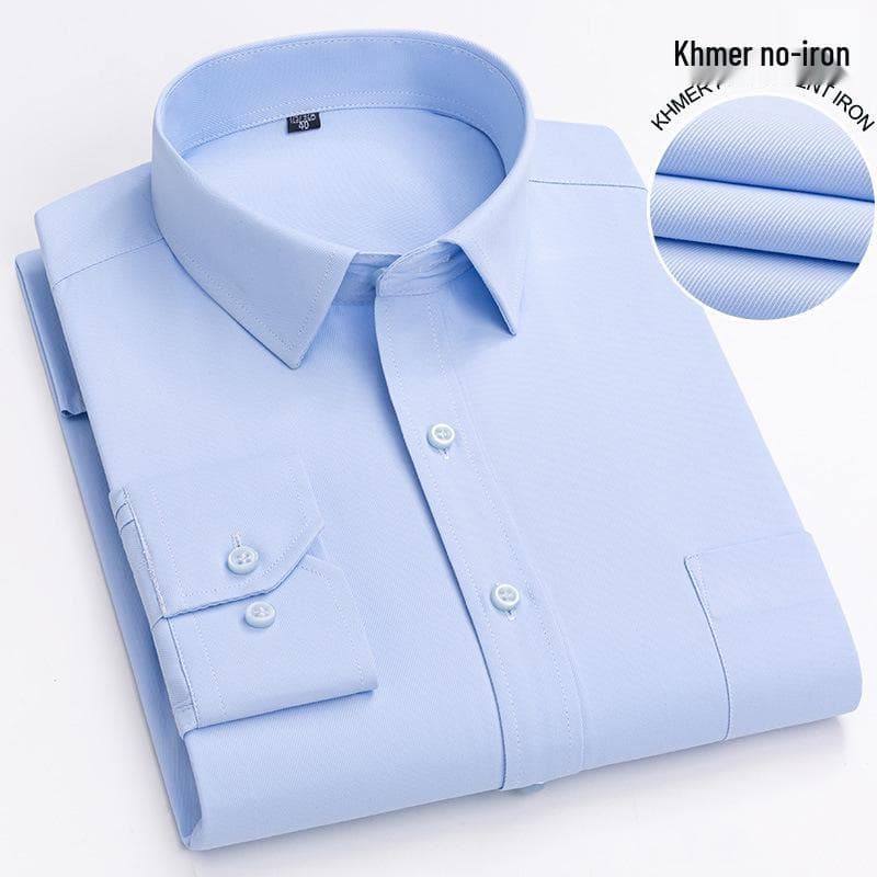 Men's 40% Cotton White Twill Long Sleeve Work Shirt 3XL
