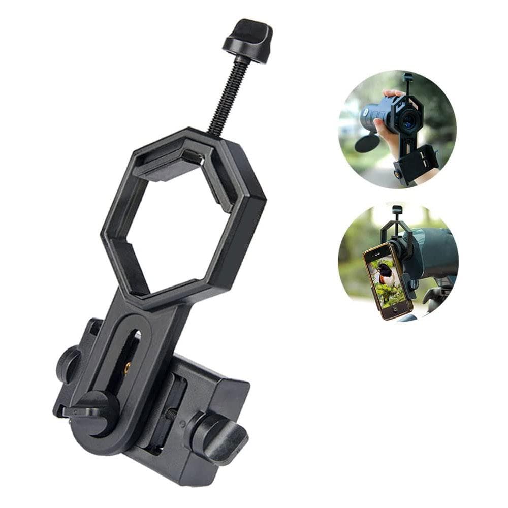 Cellphone Telescope Adapter Mount Bracket Aluminum Alloy & Plastic Material Multifuctional black