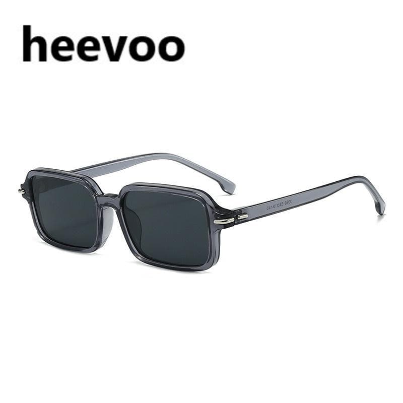 Vintage Square Sunglasses for Men Women Green Ocean Lens UV400 Rectangle Eyewear Trending Rivets Sun Glasses only 1pcs sunglasses