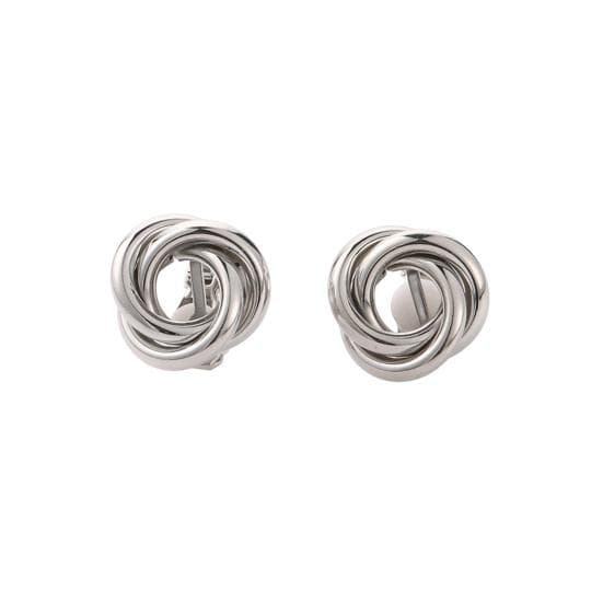1 Pair Women Stud Earrings Hollow Metal Wire Entangled Shape Electroplated Anti-allergy Lightweight Ear Decoration Jewelry Party Prom Ear Studs silver