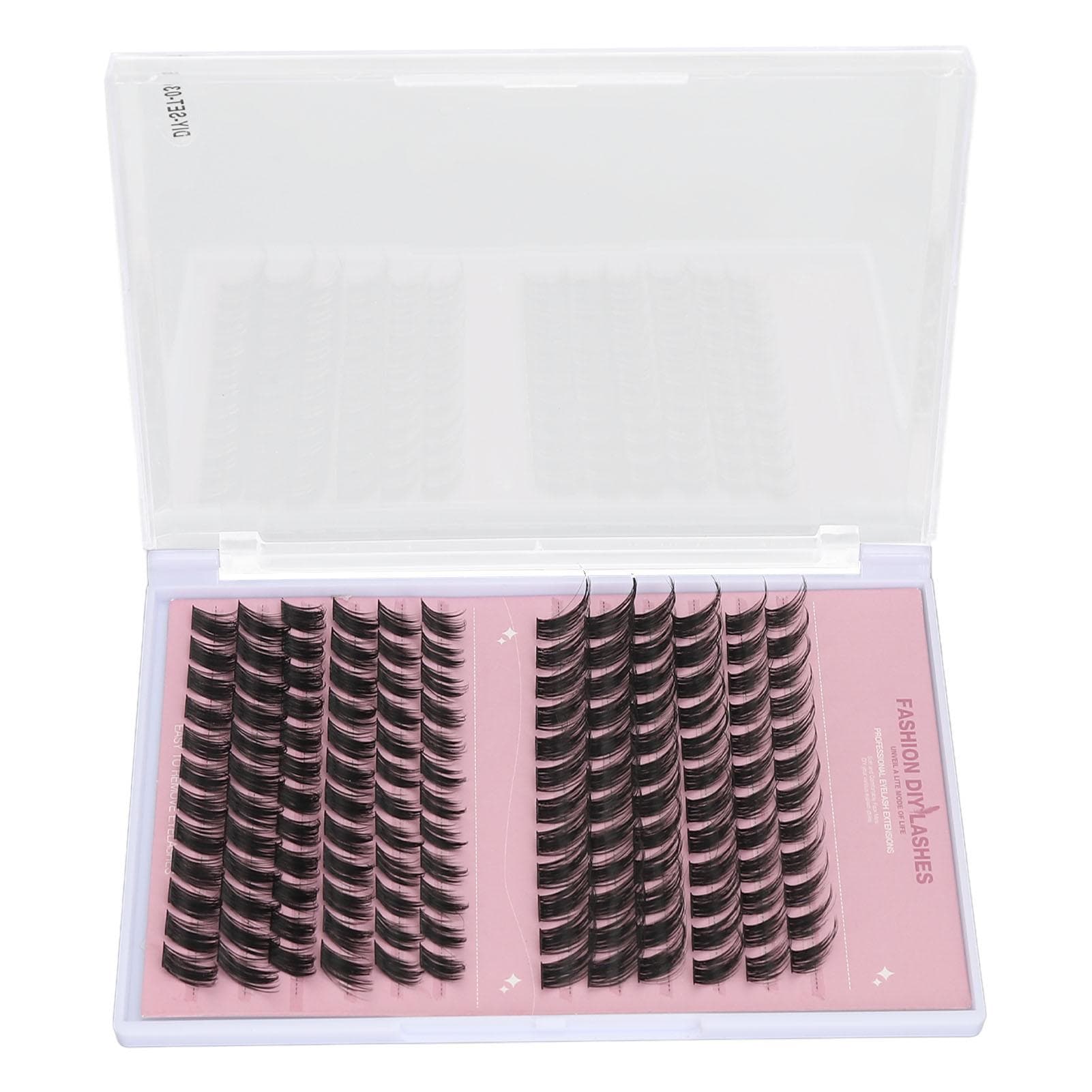 144 Clusters Slant Lash Extensions Kit 10 To 16mm Individual Lash Extensions Kit with 8ml Lash Bond black
