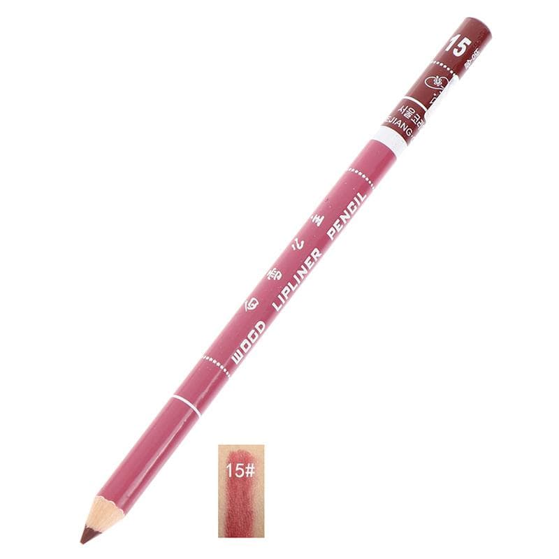 1Pc Professional Wood Lip Liner Waterproof Lady Long Lasting Lip Liner Pencil
