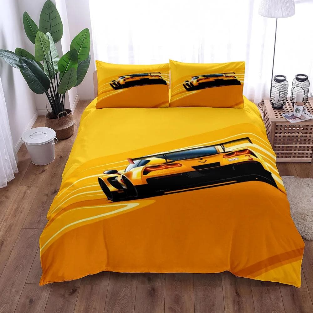 Gt3 Rally Duvet Cover Set King Queen Double Full Twin Single Size Bed Linen Set  Cover with Pillowcase Custom EU single(135x200cm)