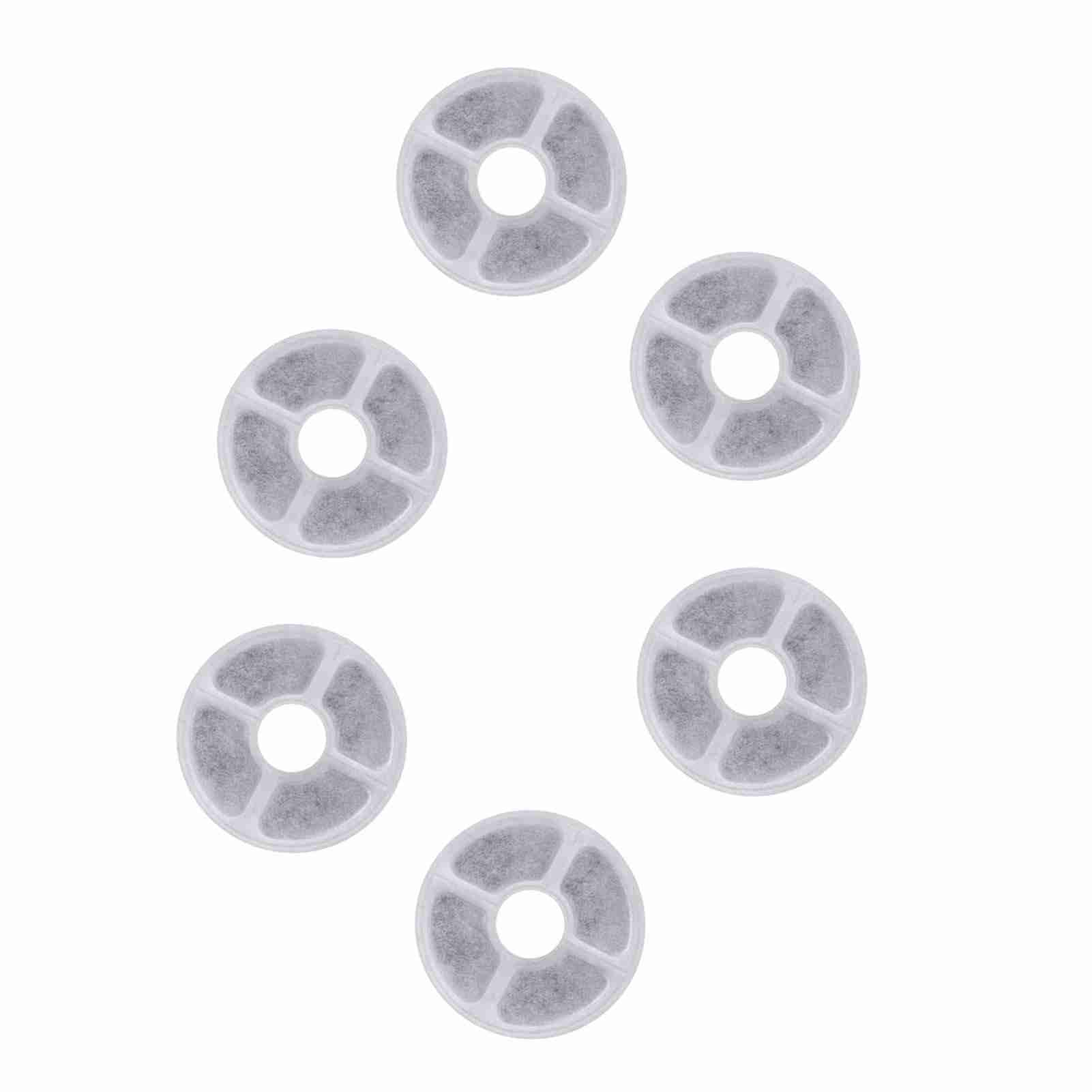 Pet Water Fountain Replacement Carbon Filters, 6 Pcs Filters for 2L Flower Cat Founta
