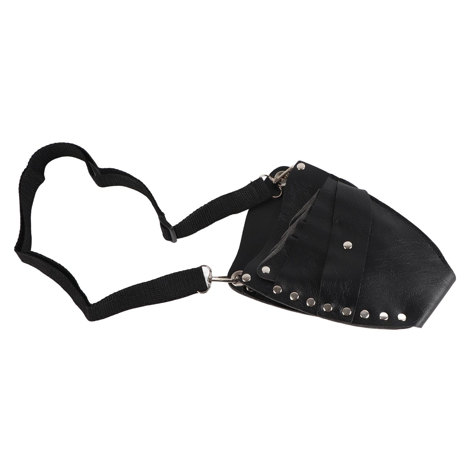PU Leather Barber Scissor Hairdressing Holster Pouch Holder Case Rivet Clips Bag