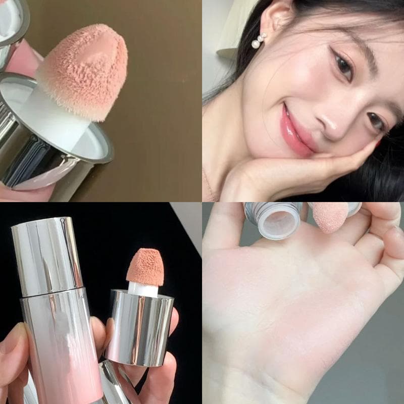 Liquid Blush Stick With Sponge Tip Suitable For Lips and Cheeks Waterproof Long-Lasting Brightening Face Makeup Cosmetics