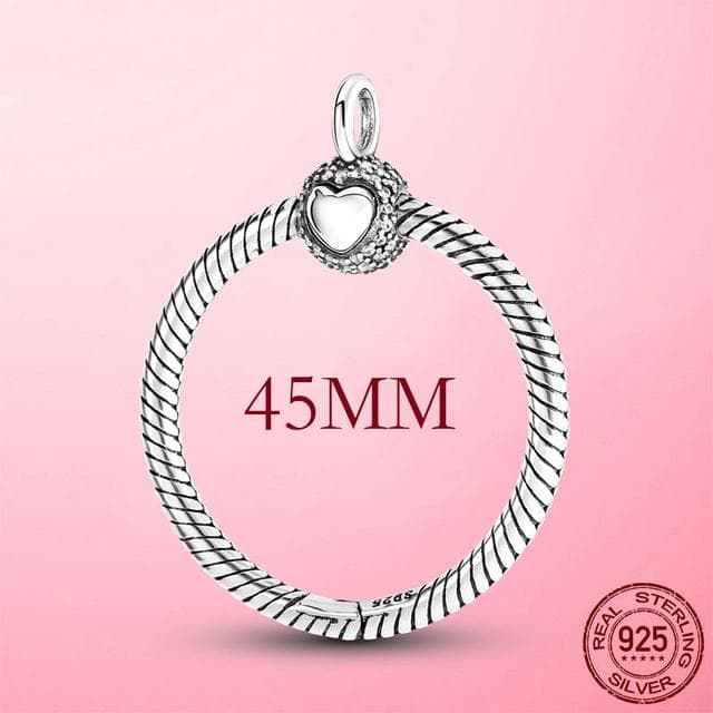 Original 925 Sterling Silver O Pendant Clasp Fits ME Series Bead Charm Rose Gold DIY for Women Jewelry Gifts
