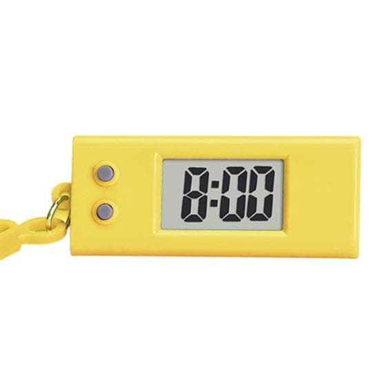 Convenient Desk Electronic Clock Shock-proof LCD Digital Display Gift Mini Desktop yellow