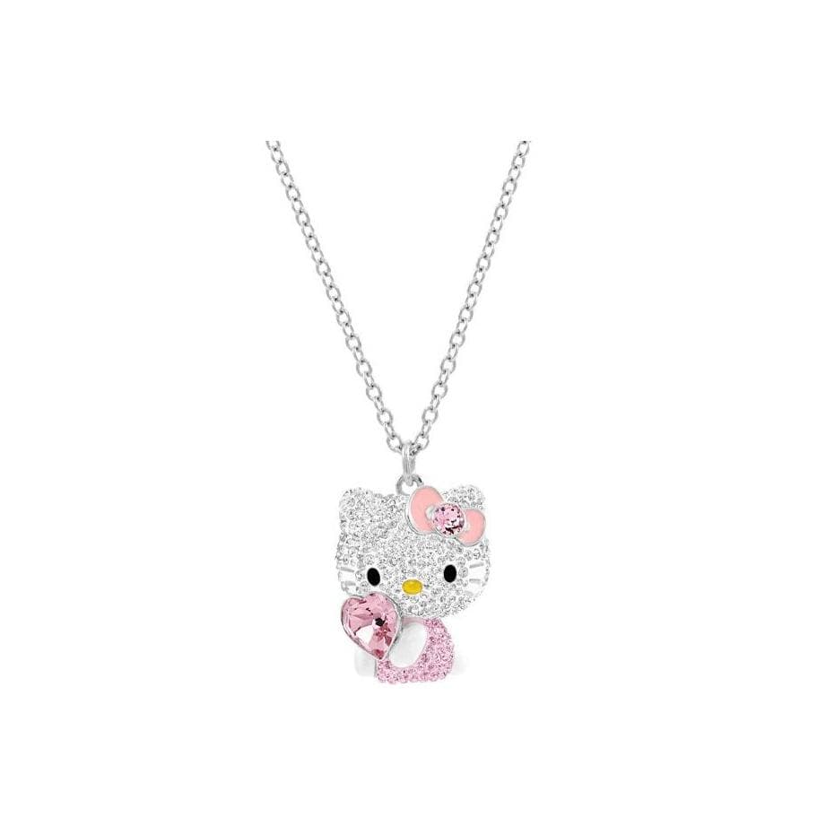 Swarovski Hello Kitty Heart Crystal Necklace Women necklace 5228241 Box+Shopping Bag (Random Color)