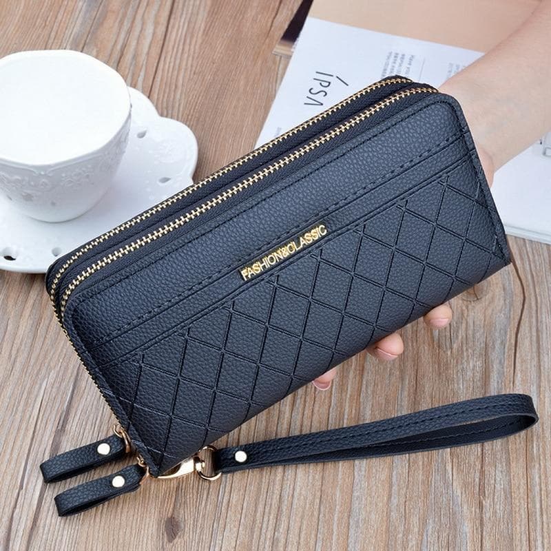 Women's Wallet Female Purses Tassel Coin Purse Card Holder Wallets Female Pu Leather Clutch Money Bag Pu Leather Wallet black