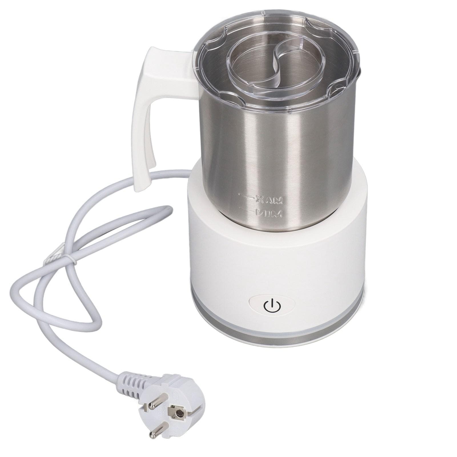 Electric Milk Frother Detachable Quiet Automatic Hot Cold Milk Foamer for Coffee Hot Chocolate L white