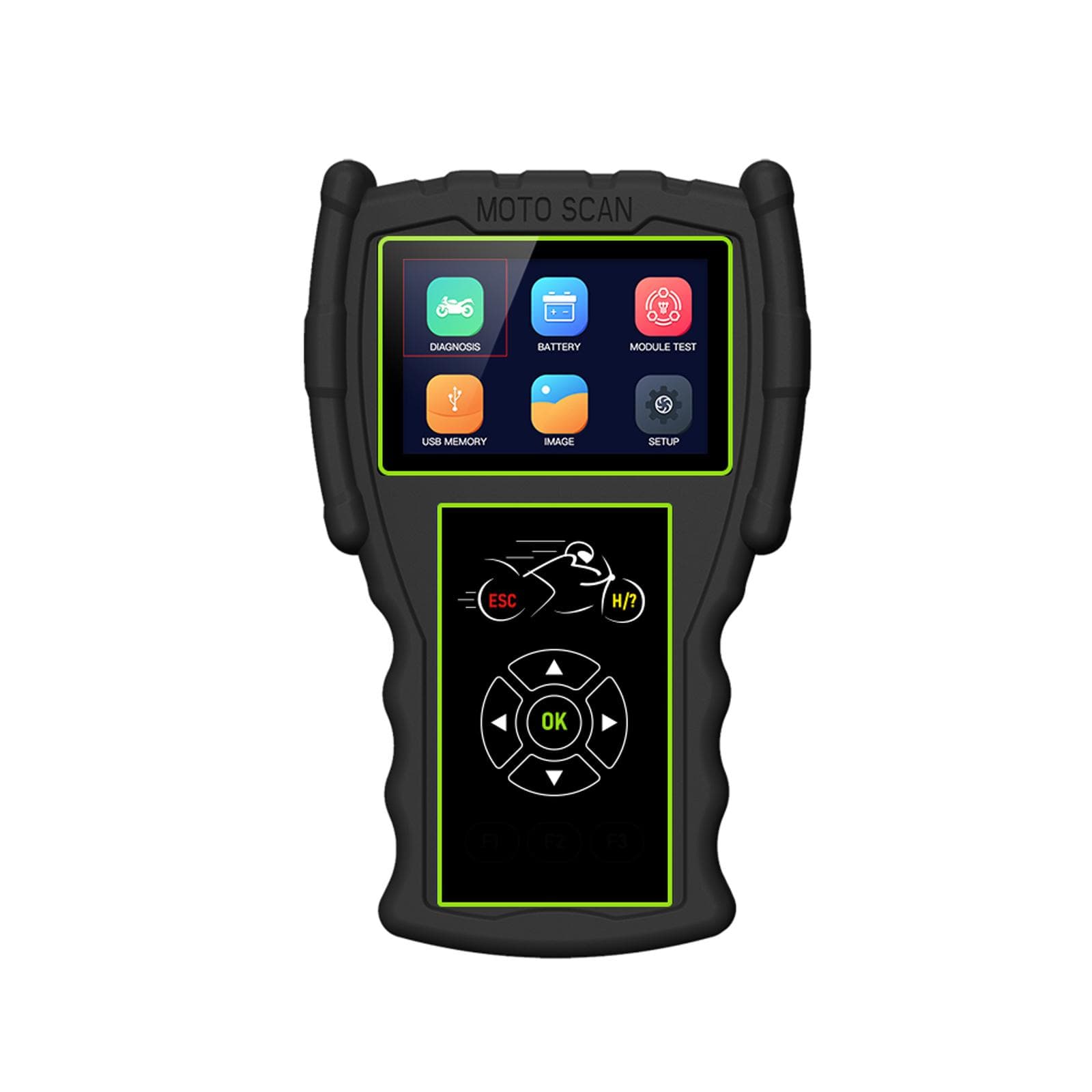 JDiag M100 PRO Motorcycle Code Scanner Dual System Diagnostic Scan Tool Support Multi-Language Read black