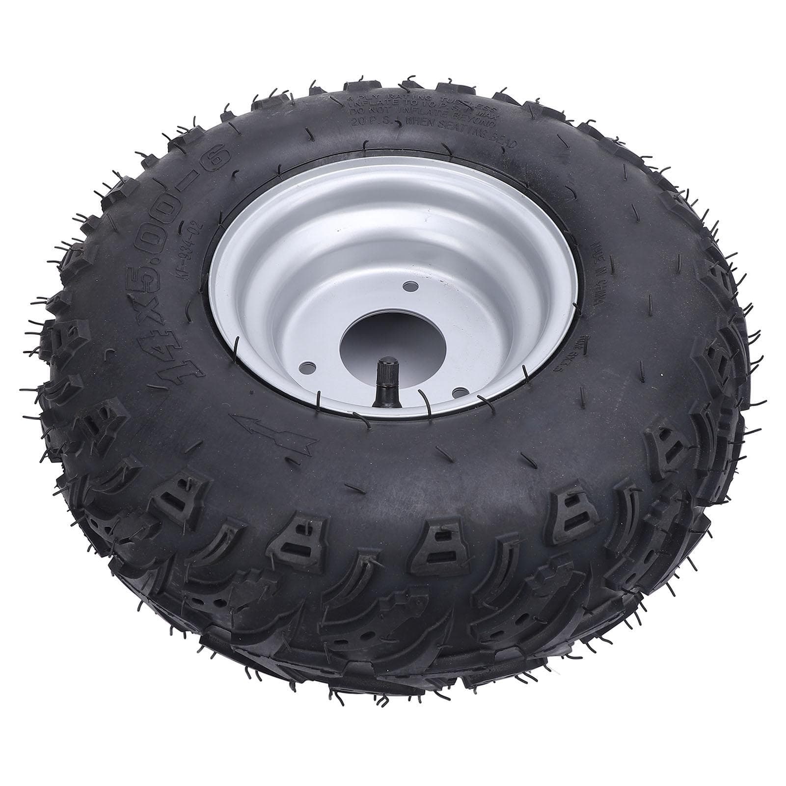 14x5.006 Tubeless Tire with Hub Explosion Proof 6 Inches Vacuum Tubeless Tyre for ATV UTV Quad Off