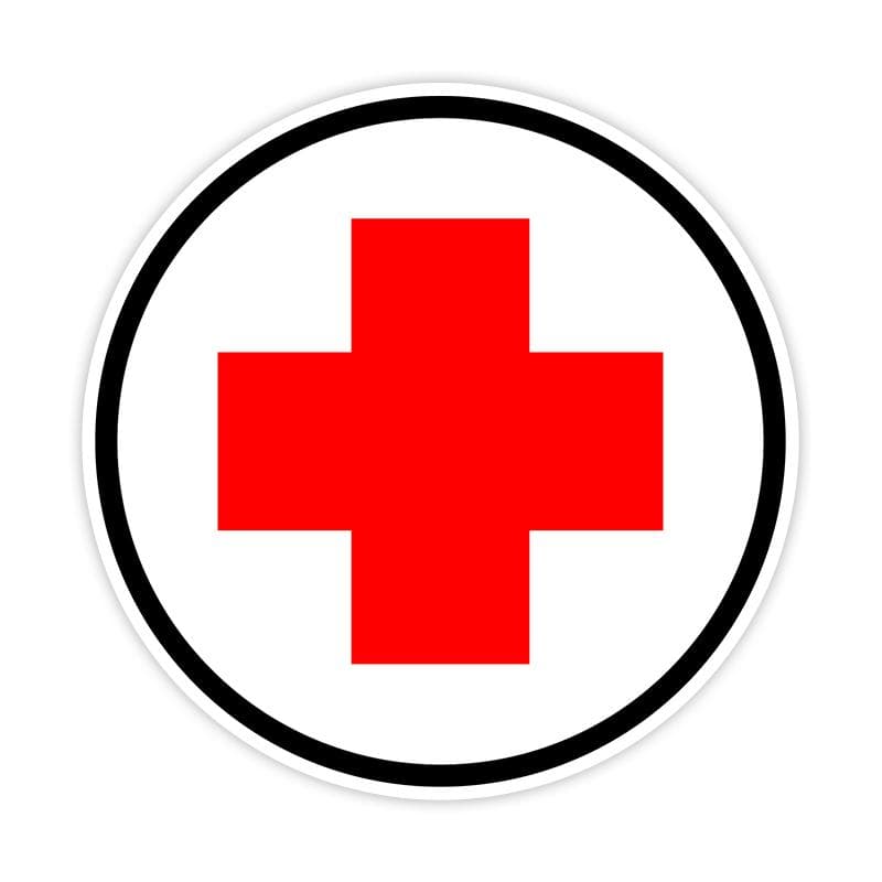 S50404# Red Cross Stickers On The Car Funny Vinyl Decal Waterproof Decoration For Rear Window Car Sticker 10x10cm
