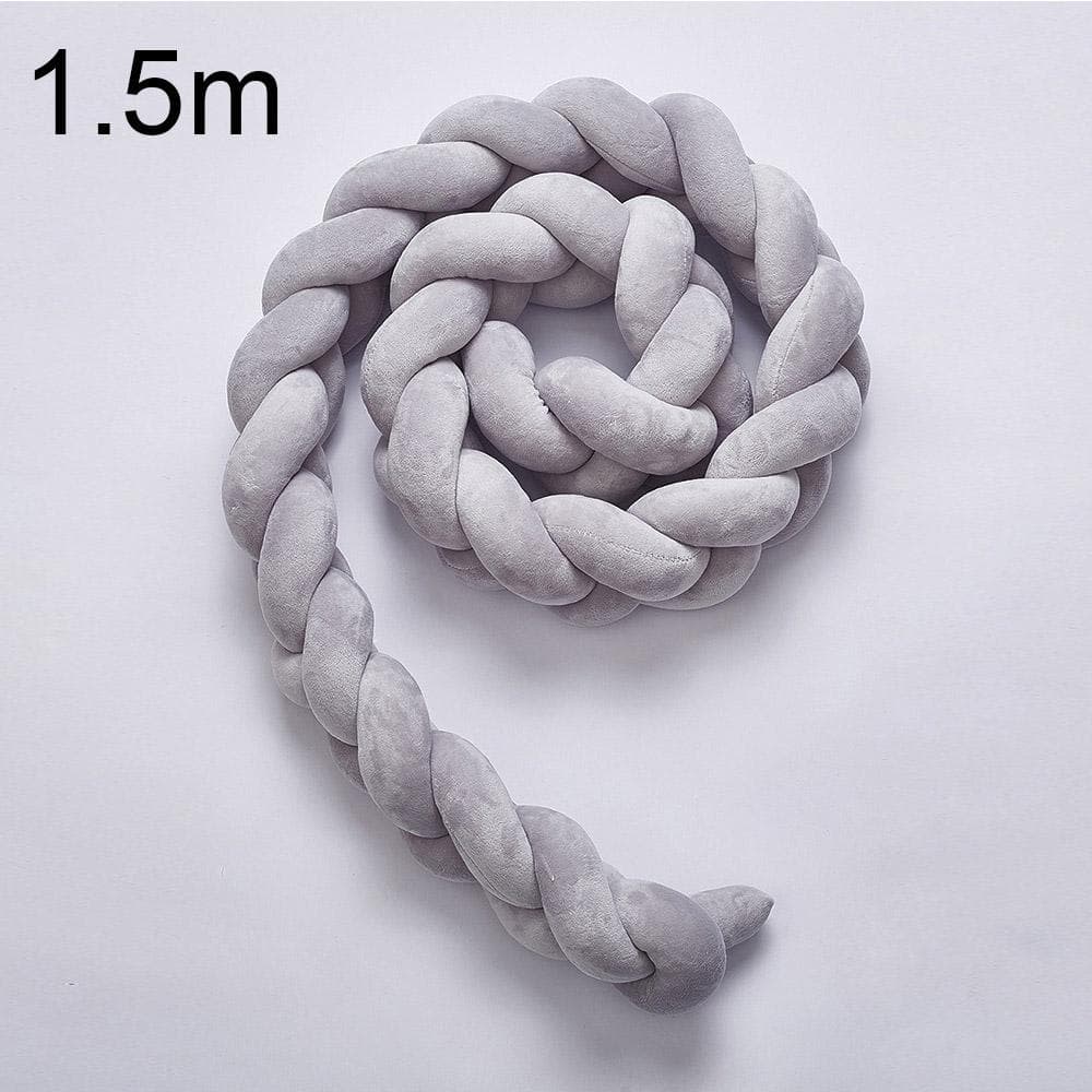 Baby Bed Bumper Crib Pad Protection Weaving Plush Baby Bedding Accessory Infant Room Decoration C150