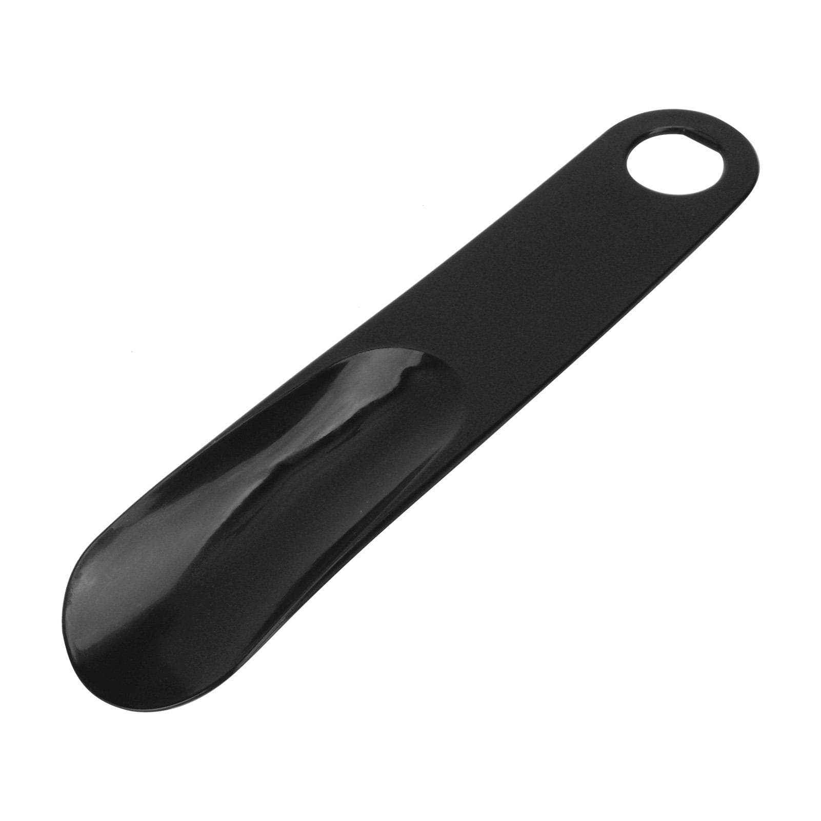 Shoe Horn Rubber Handle Portable Solid Shoe Spoon Tongue Travel Shoe Helper StickBlack black