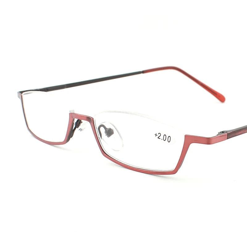 Small Half Frame Reading Glasses Women Spring Hinges Frame Prescription Glasses Alloy Oculos 3