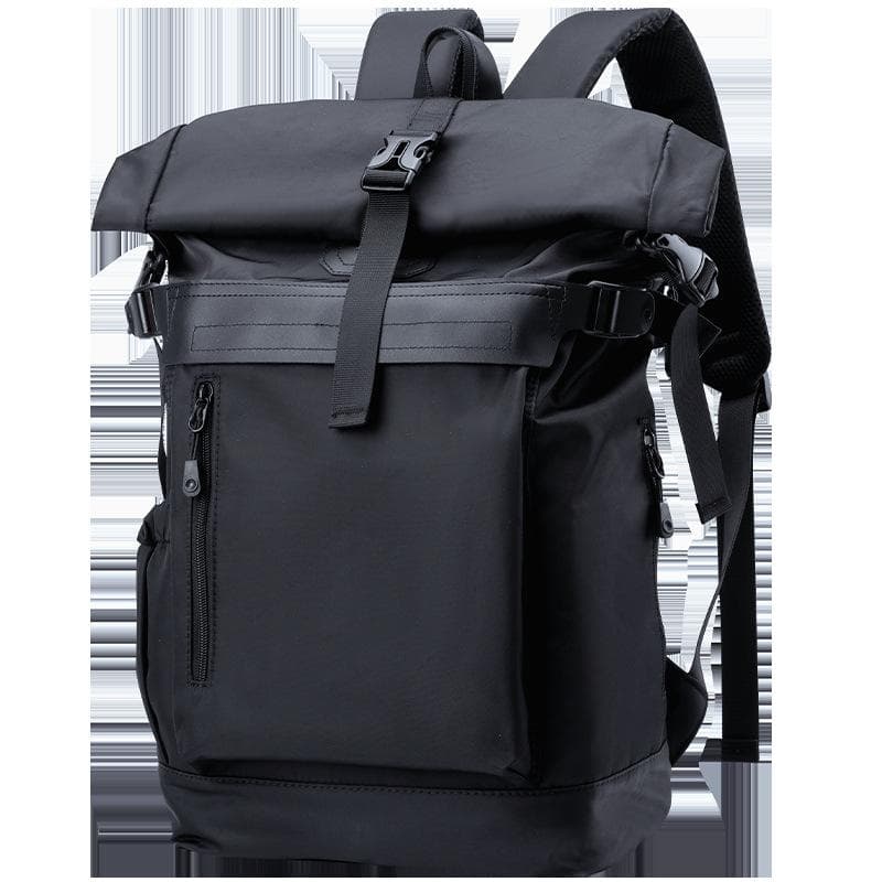 Men's Backpack High School Students Backpack Multi-functional Backpack Female Fashion Sports Travel Backpack 15 inches. black