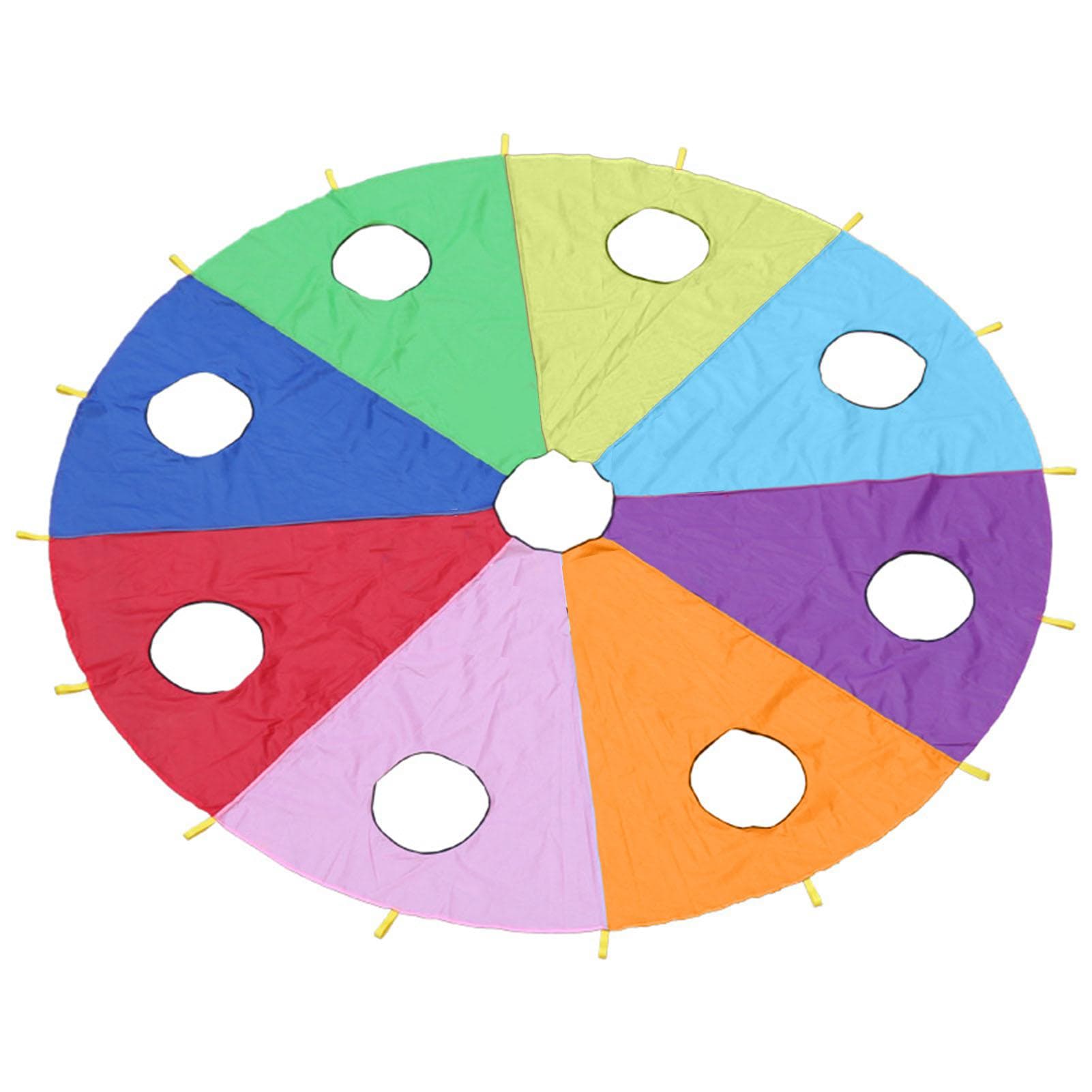 Kids Play Parachute Mole Game Toy 9 Holes Inflatable Stick Cooperative Play for Outdoor Playground