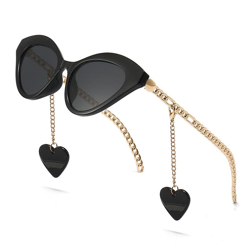 Gg0978 Cat-Eye Sunglasses Retro Narrow Frame Rope Decoration Trendy Street Photography Fashion Accessories