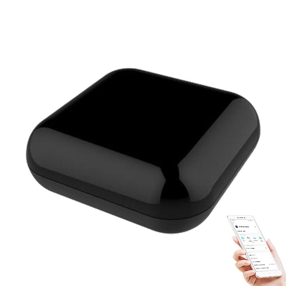 WIFI IR RF Remote Universal Controller Voice Control Intelligent Home Life All-in-One Remote black