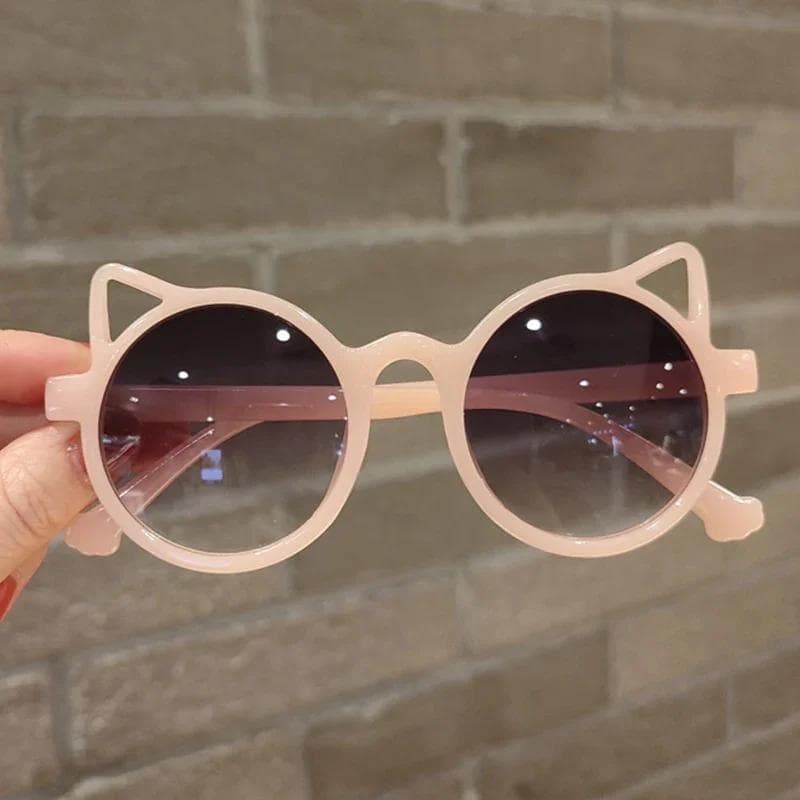 Cute Animal Cartoon Ears Sunglasses for Girls Boys Kids Outdoor Sun Protection Vintage Classic Eyewear 1PC