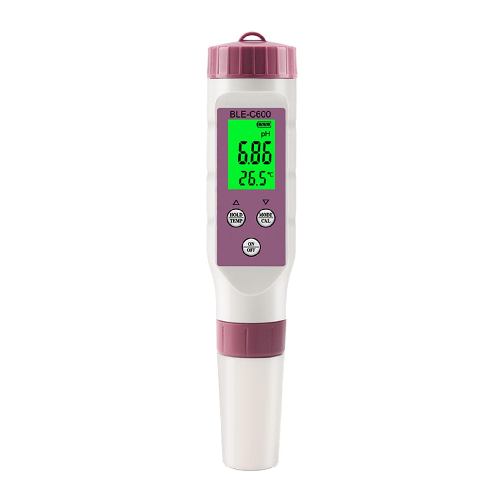 PH Meter Digital 7 in 1 PH/TDS/EC/ORP/S.G/Salinity/Temp Meter with ATC 0.01 Resolution High purple