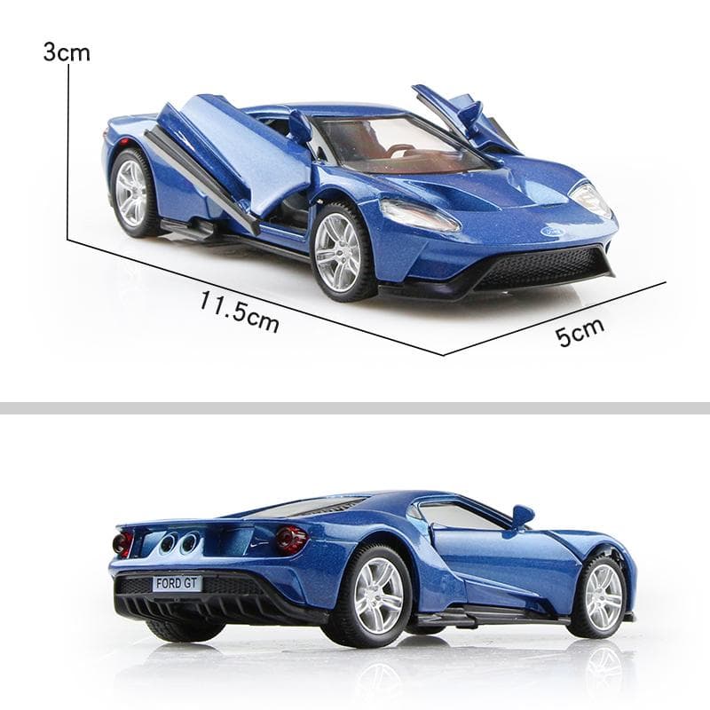5 Inch Metal Car Simulation Exquisite Diecast & Toy Vehicle Ford GT Supercar RMZ city 1:36 Alloy Model Gifts For Children