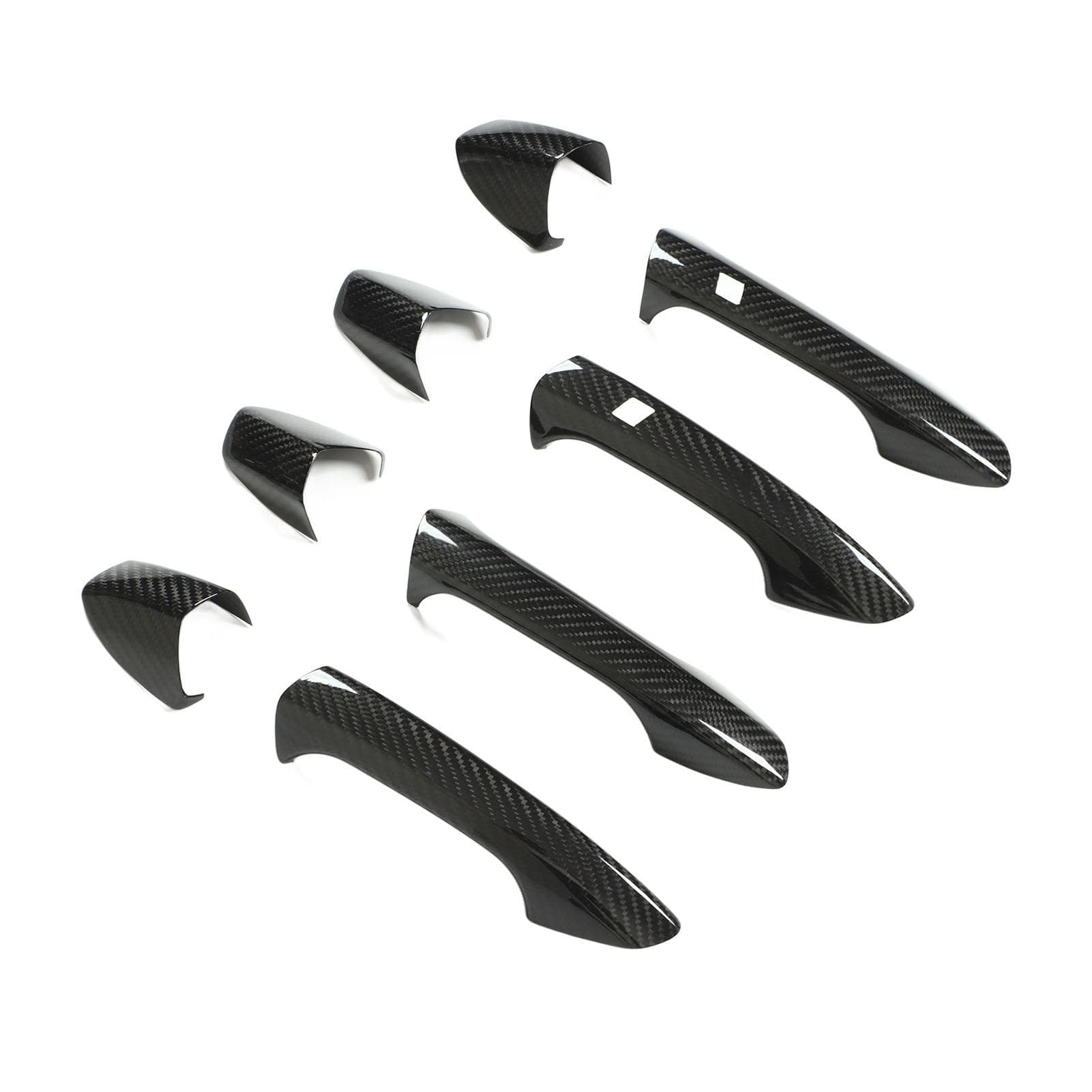 Exterior Door Handle Cover Real Carbon Fiber Replacement for Mercedes?Benz W204 W212 W218 W207