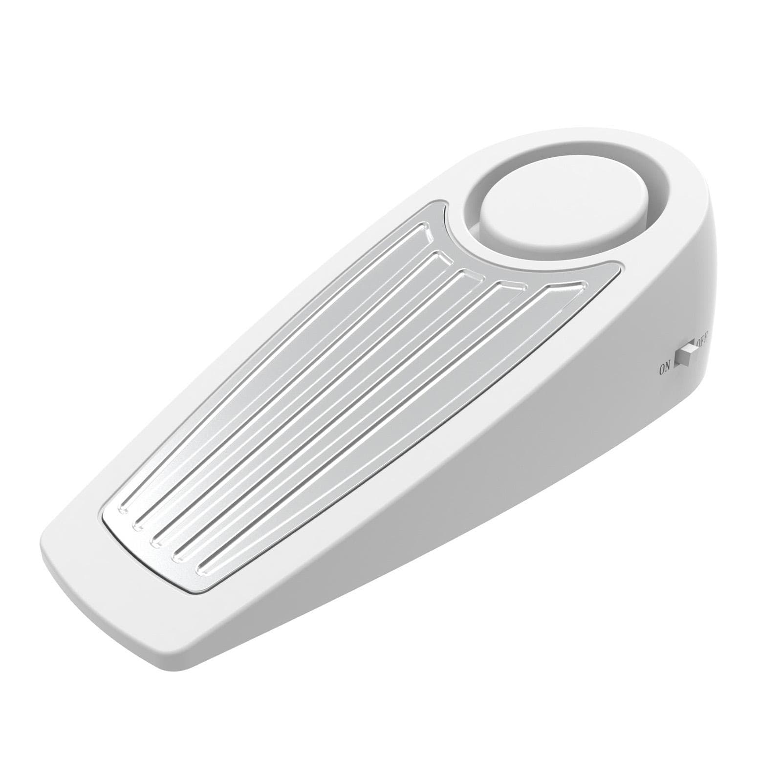 Door Stop Alarm Sensitive Vibration Sensing Portable Security Door Stopper Alarm for Home Shop white