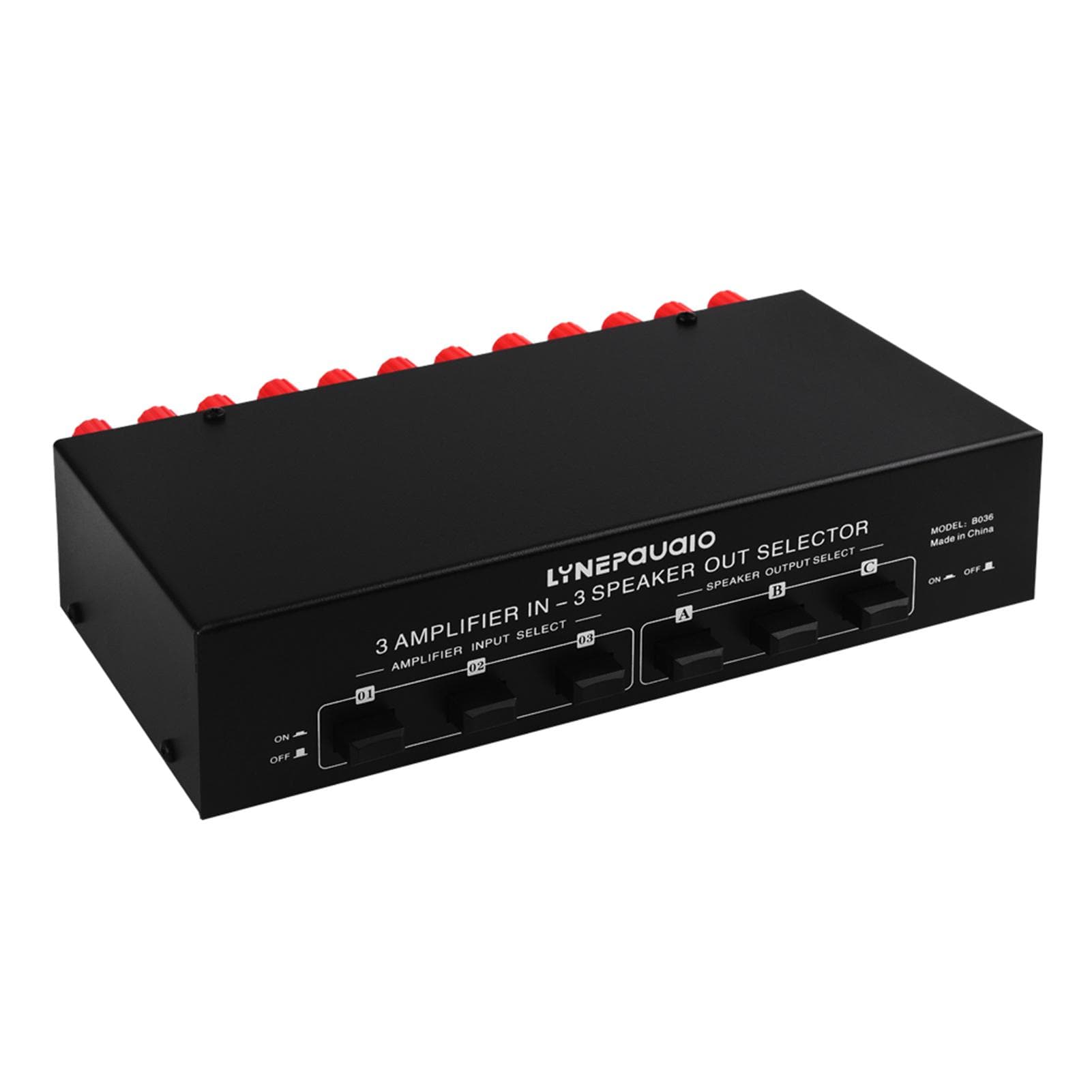 LYNEPAUAIO 3 Input 3 Output Power Amplifier And Speaker Switcher Speaker Switch Splitter Comparator black