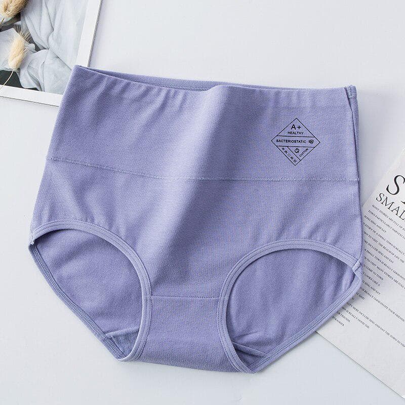 Large Size M-5XL High Waist Cotton Panties Women's Underwear Briefs Ladies Underpants Girls Lingerie XXXXXL purple