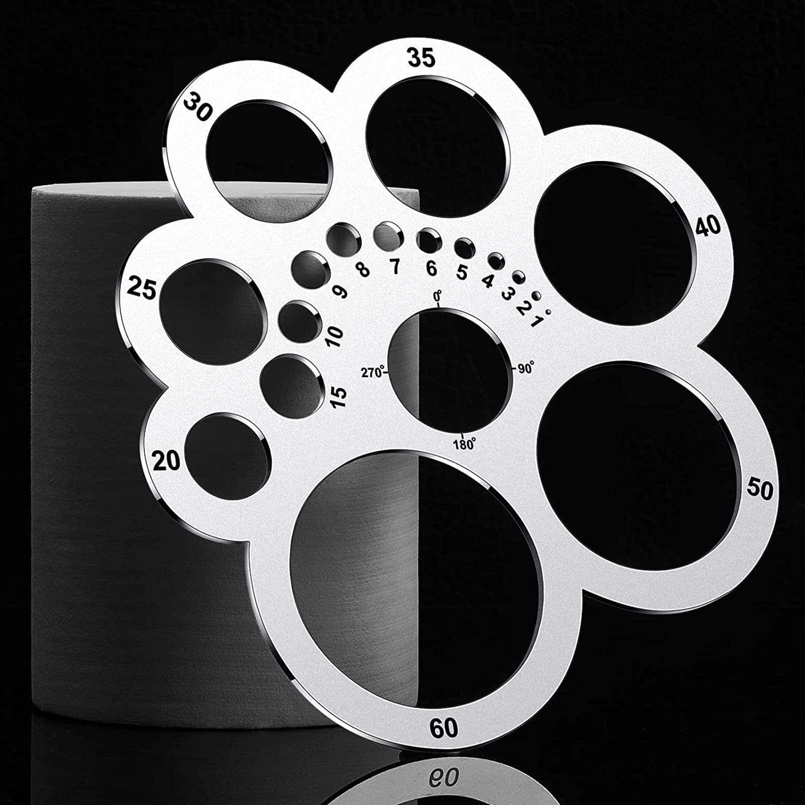 Leather Cutting Tools Corner Cutting Ruler Stainless Steel Round Leather Corner Cutting Ruler for