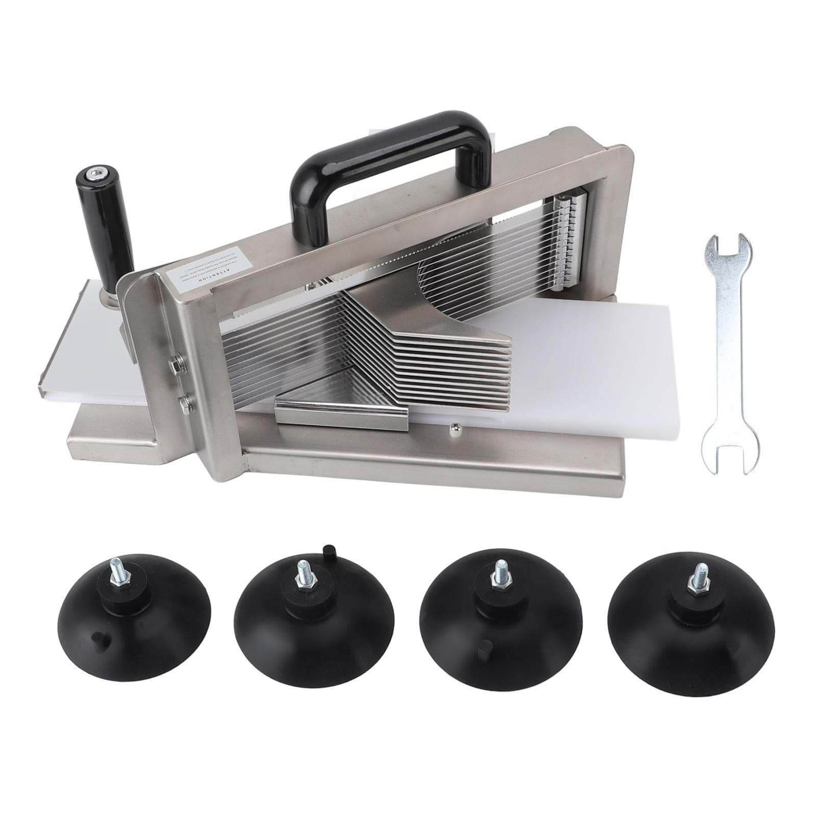 Manual Tomato Cutter Stainless Steel Commercial Use Tomato Slicing Machine for Vegetable Fruit 1/4in Cutting Thickness