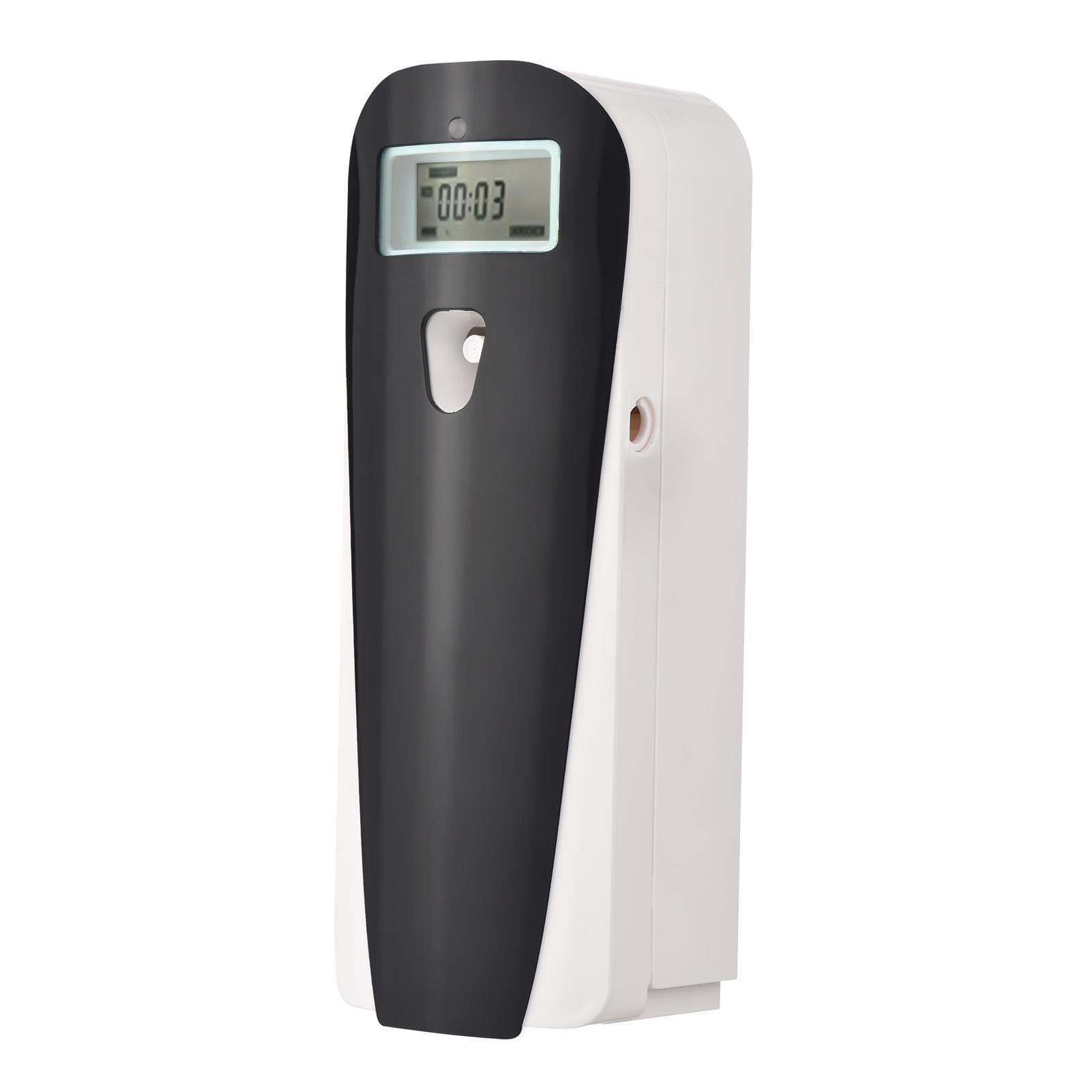 Wall-Mounted Programmable Air Freshener Automatic Fragrance Spray Dispenser 415ml with LCD Display black