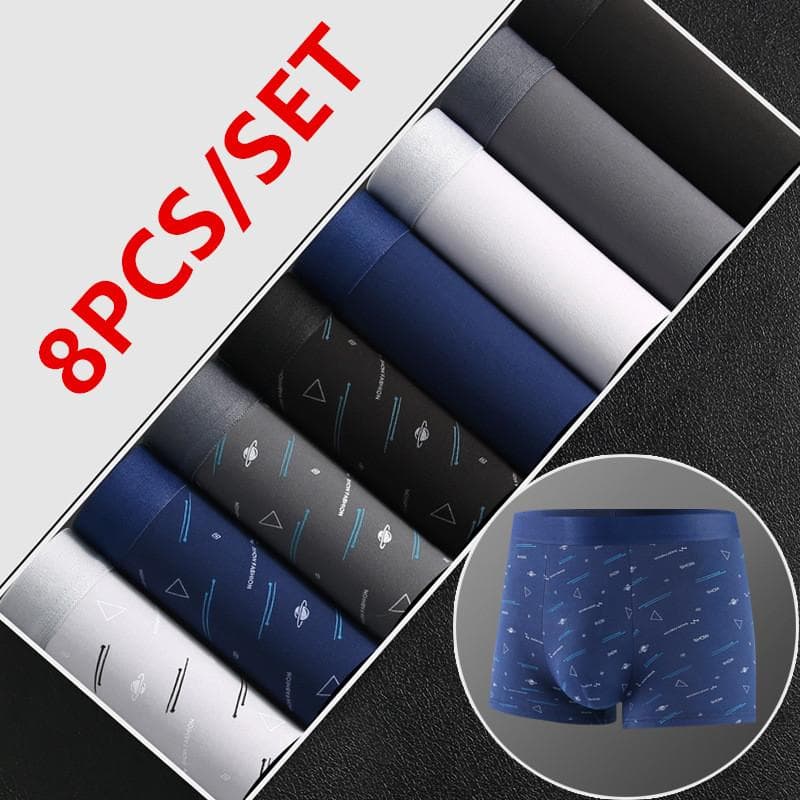 4/8pcs Set Men's Underwear Boxers Cotton Male Panties Boxers Breathable Man Boxer Solid Underpants Comfortable Shorts Calzoncillo Hombre XXL